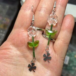 3/$25 Four Leaf Clover Dangle Earrings
